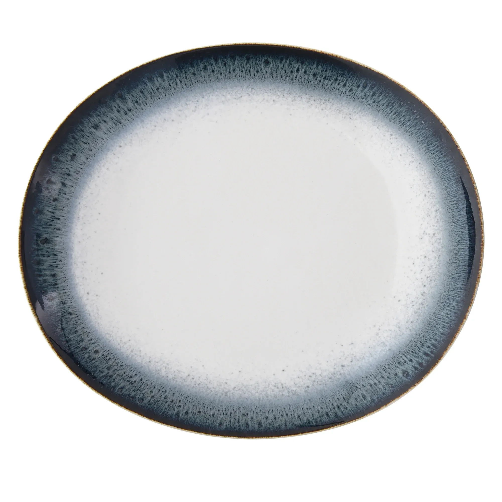 Plato llano óvalo 28 cm., gris. - Imagen 2
