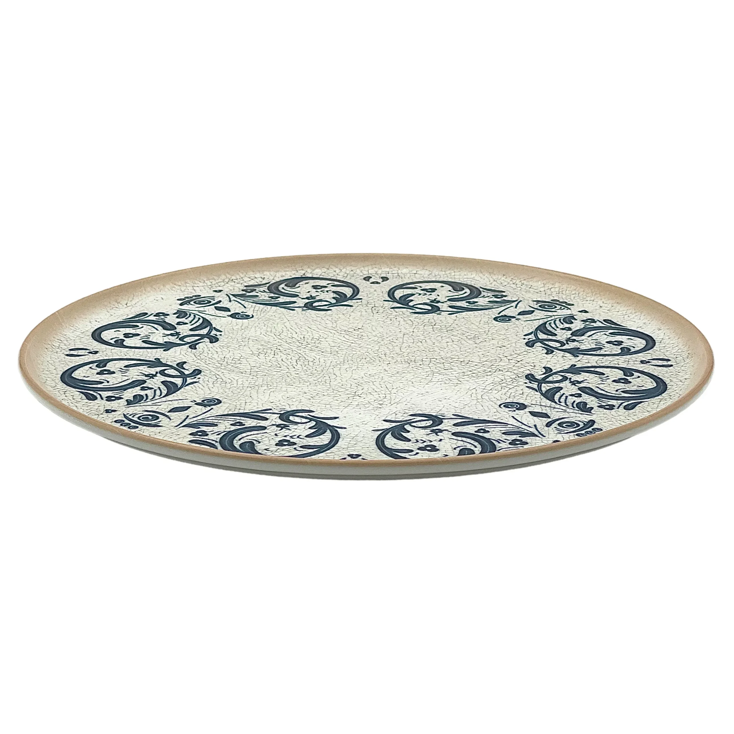 Bajo plato circulo 32 cm., azul, cerámica. - Imagen 2