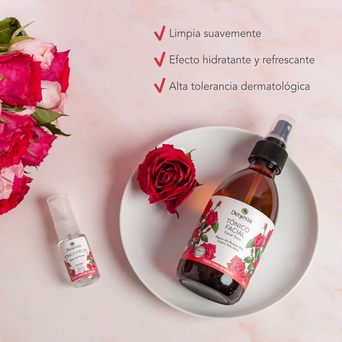 Tónico Facial 100% Agua de Rosas BIO - Imagen 2