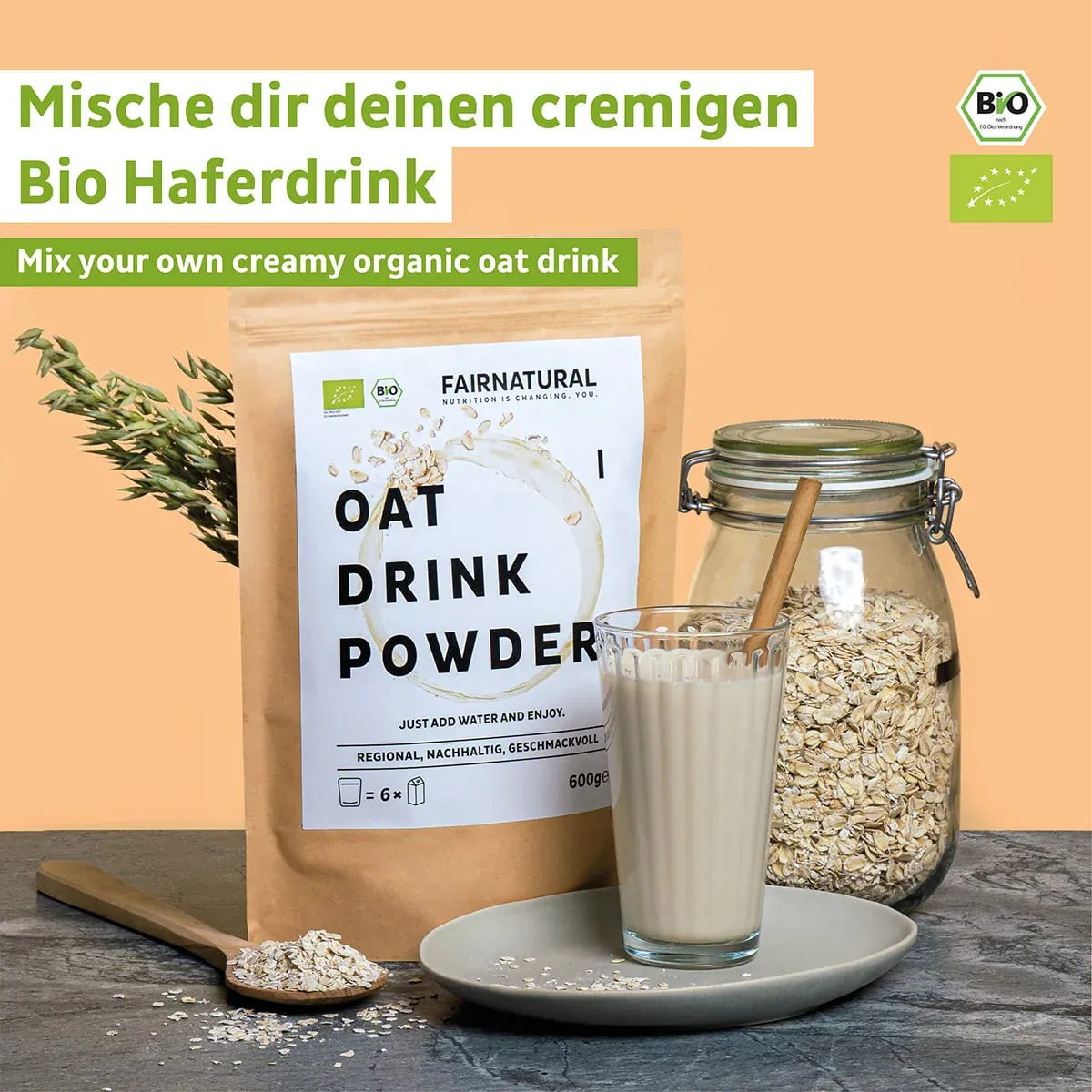 Leche de avena en polvo ecológica - Imagen 2