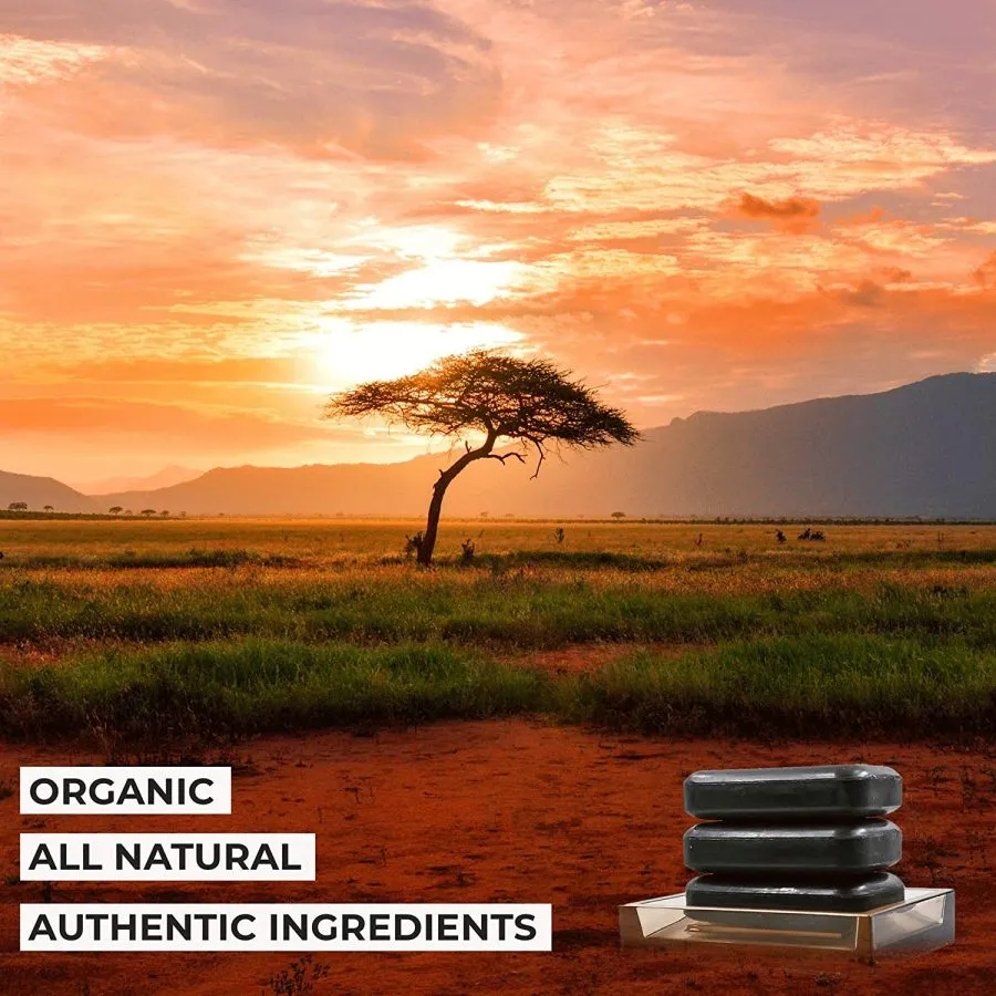 Jabón Africano Natural Negro Facial Cuerpo y Manos Limpieza Exfoliante Vegano Detox Para Acné Psoriasis Eccema Minimiza Poros Puntos Negros con Aceites Esenciales Terapéuticos - Imagen 2