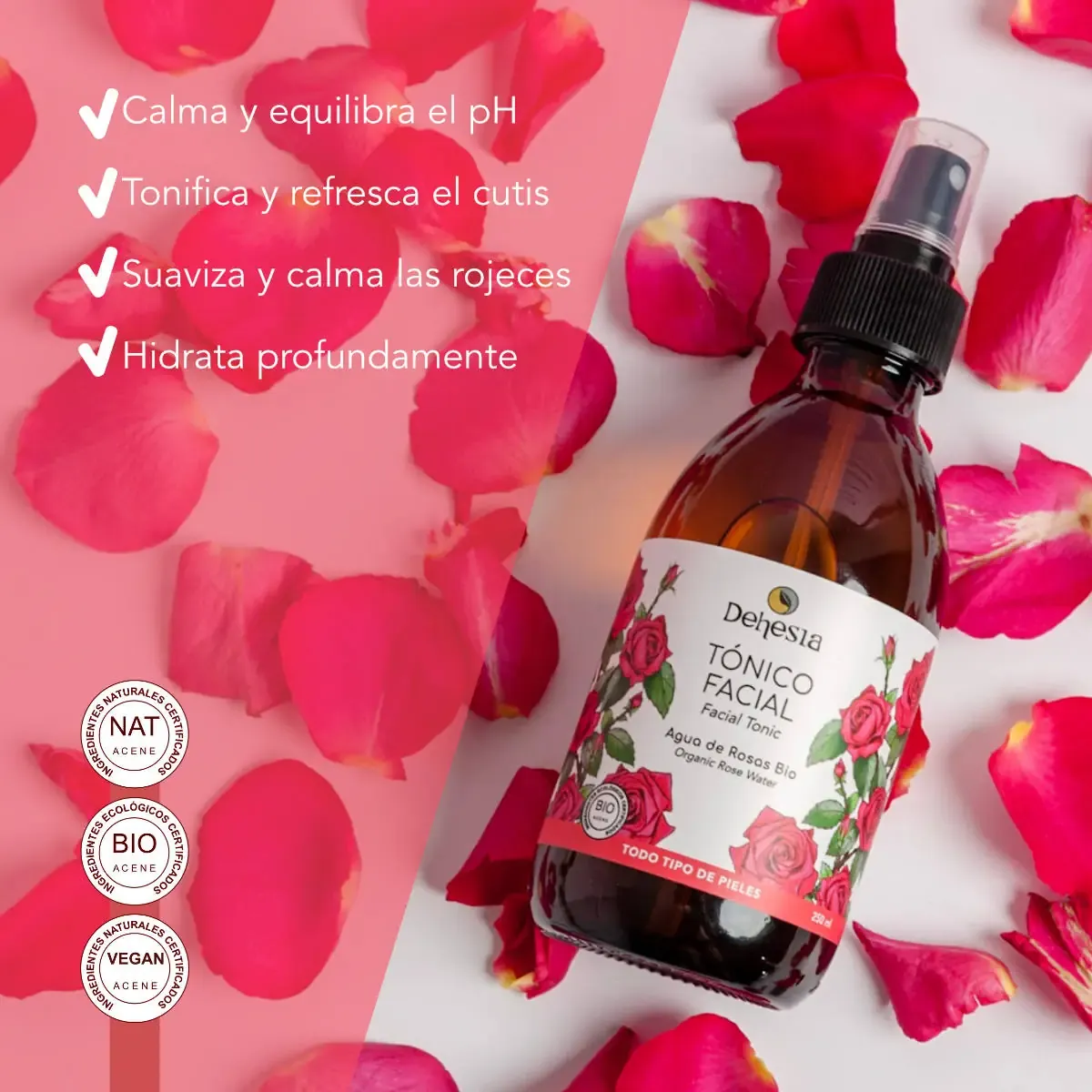 Tónico Facial 100% Agua de Rosas BIO - Imagen 3